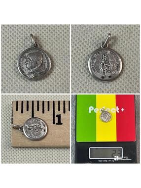 Vintage Pope Paul VI ,St Christopher .800 Fine Silver Catholic Medal